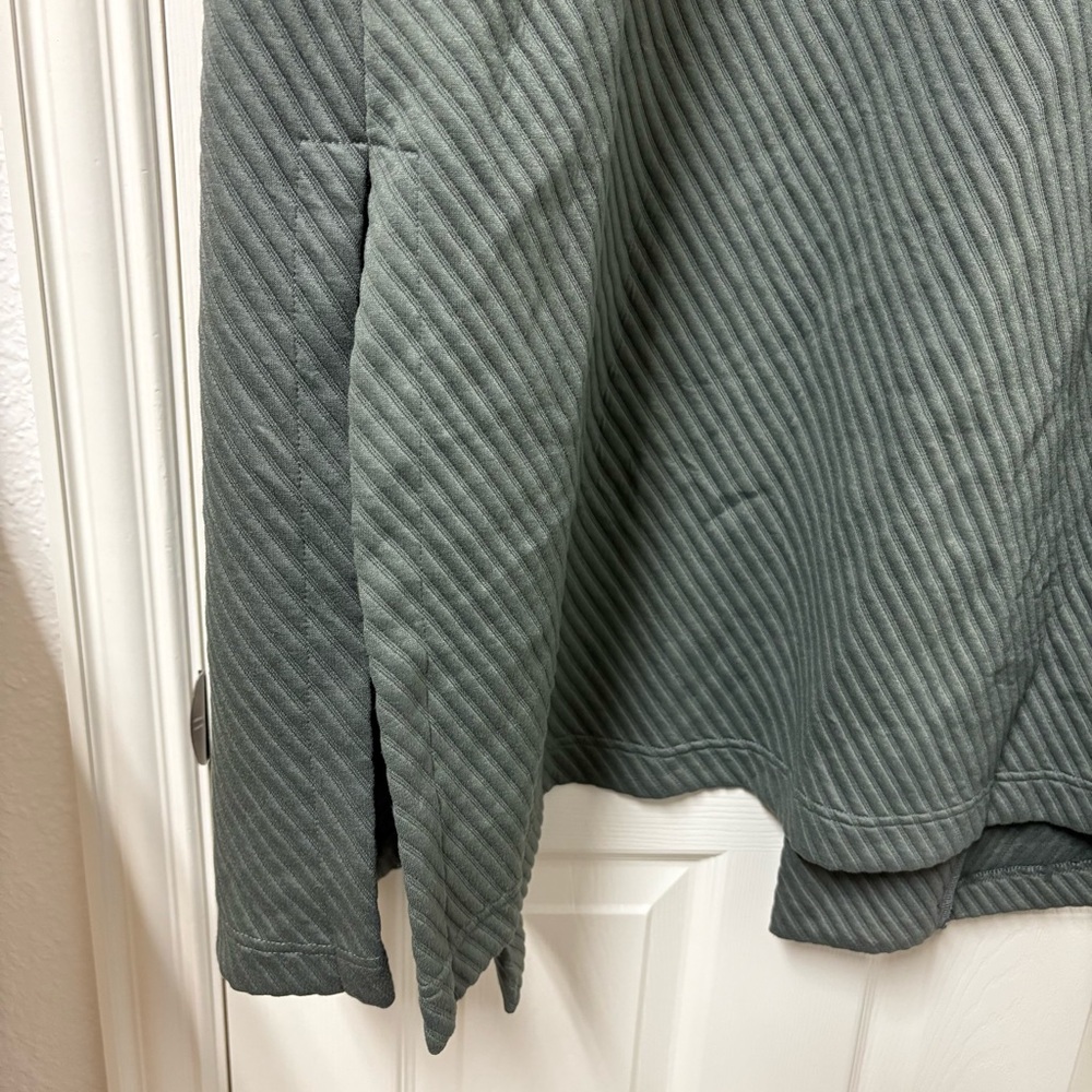 Melloday Green Ribbed Textured House Coat Robe - Picture 8 of 8
